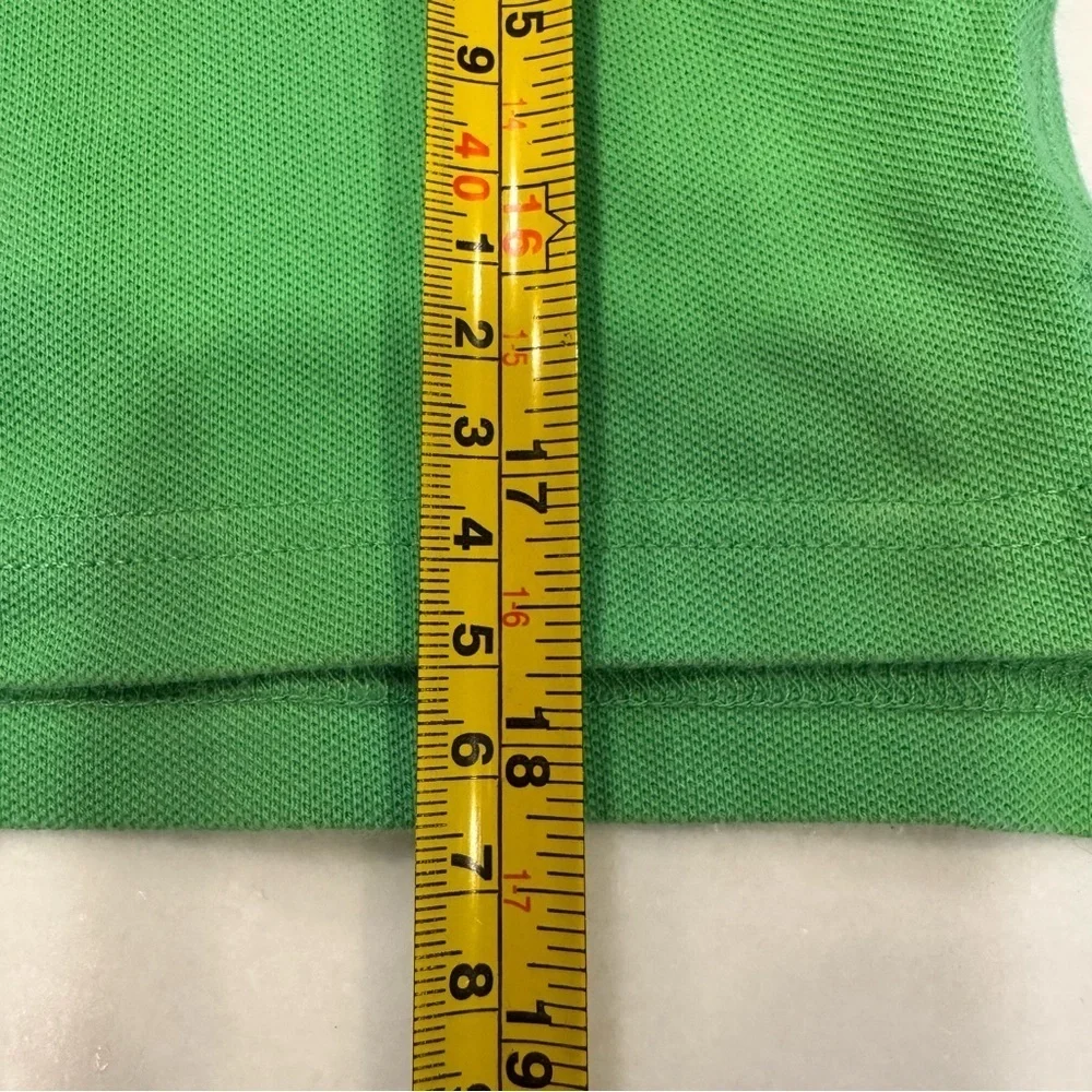 Ralph Lauren Girls Glitter Big Polo Shirt Green Short Sleeves Size Small (7)